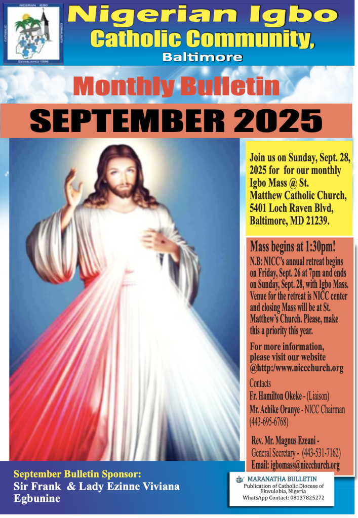 baitimore SEPTEMBER 2025 MONTHLY BULLETIN